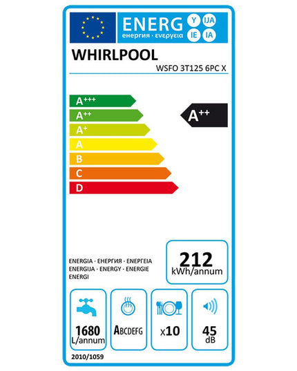 Whirlpool WSFO3T1256PCX Πλυντήριο Πιάτων