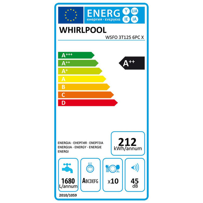 Whirlpool WSFO3T1256PCX Πλυντήριο Πιάτων