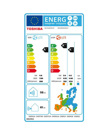 Toshiba ΗΑΟRI 16J2AVSG-E1/B16N4KVRG-E 16.000 BTU/h Κλιματιστικό Inverter
