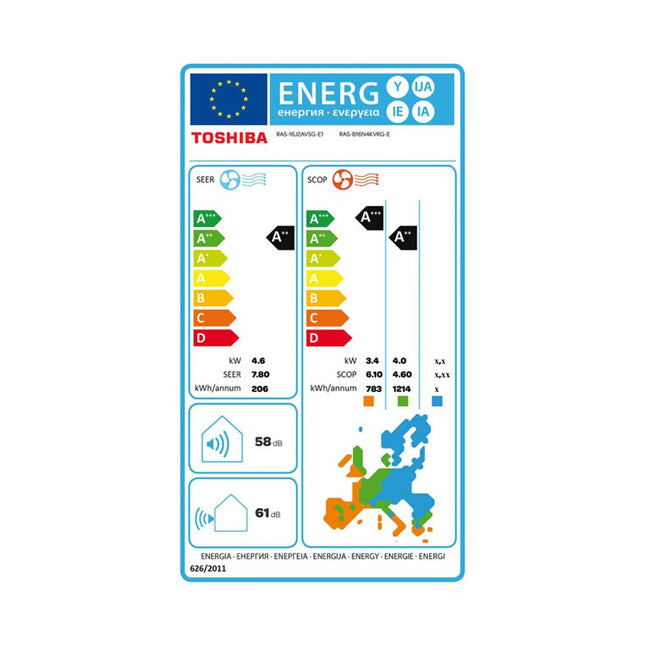 Toshiba ΗΑΟRI 16J2AVSG-E1/B16N4KVRG-E 16.000 BTU/h Κλιματιστικό Inverter