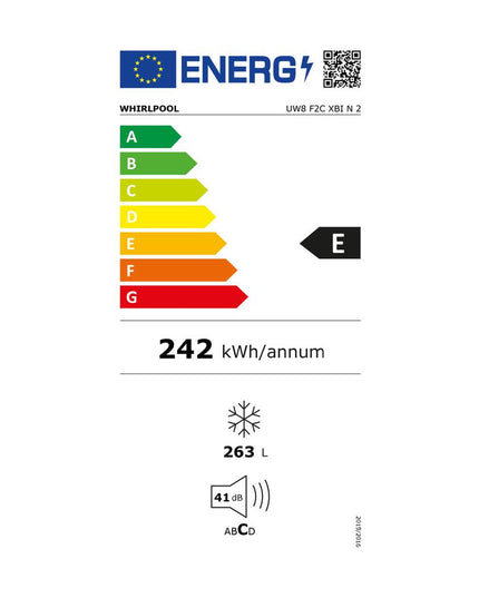 Whirlpool UW8 F2C XBI N 2 Καταψύκτης Κάθετος