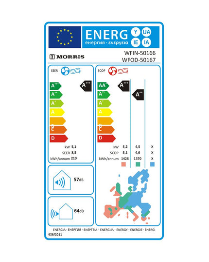 Morris WFIN50166 Loft Plus 18.000 BTU/h Κλιματιστικό Inverter
