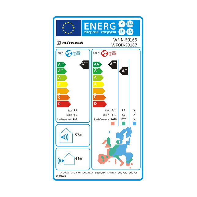 Morris WFIN50166 Loft Plus 18.000 BTU/h Κλιματιστικό Inverter