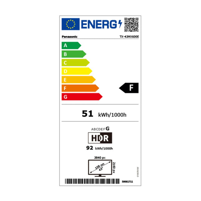 Panasonic LED TX-43MX600E 43" Τηλεόραση Smart 4K