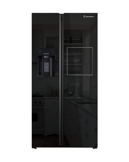Morris B74558ESN Black Glass Ψυγείο - Ντουλάπα