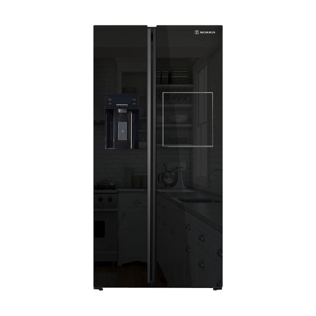 Morris B74558ESN Black Glass Ψυγείο - Ντουλάπα