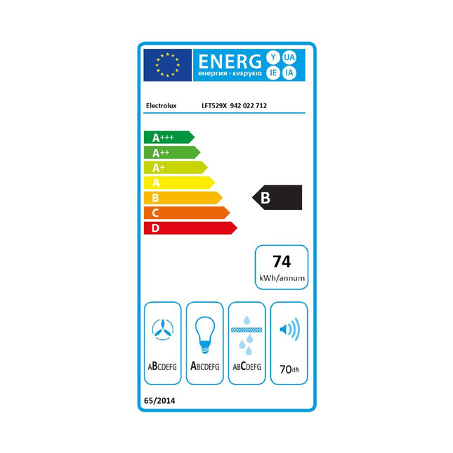 Electrolux ExtractionTech LFT529X Απορροφητήρας Καμινάδα