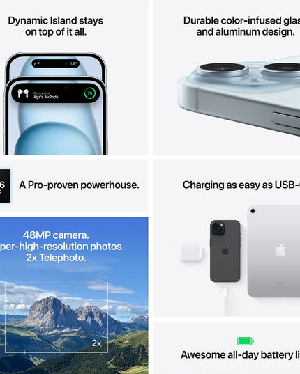 Apple iPhone 15 256GB Blue Κινητό Smartphone