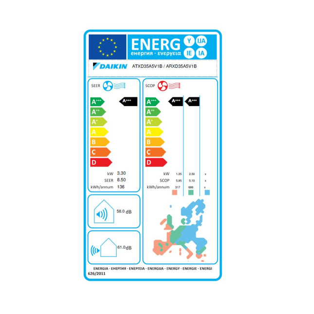 Daikin ATXD35A Siesta 12.000 BTU/h Κλιματιστικό Inverter