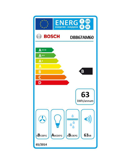 Bosch DBB67AM60 Black Απορροφητήρας Εντοιχιζόμενος