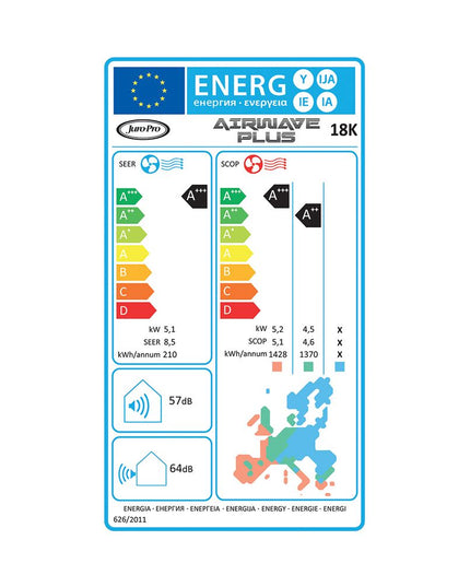 Juro Pro Airwave Plus 18K 18.000 BTU/h Κλιματιστικό Inverter