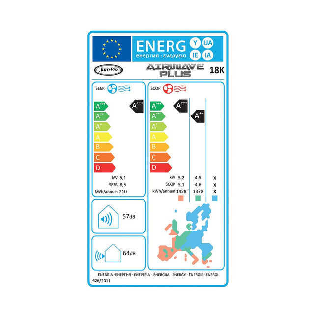 Juro Pro Airwave Plus 18K 18.000 BTU/h Κλιματιστικό Inverter
