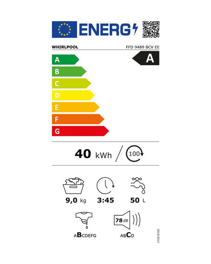 Whirlpool FFD 9489 BCV EE Πλυντήριο Ρούχων