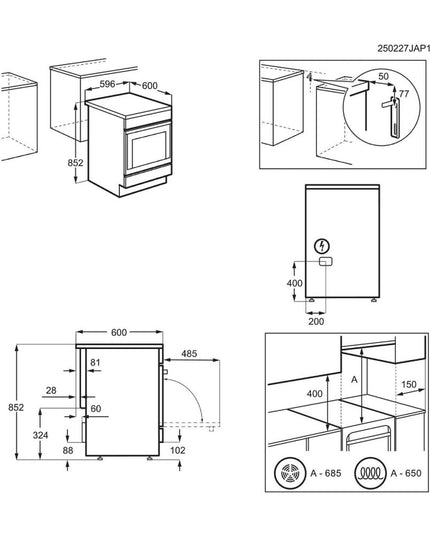 Electrolux LKR66021MX Inox Κουζίνα Κεραμική
