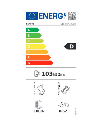 Lenovo Legion Tab Gen3+ Folio Case + Film 12GB/256GB WiFi Tablet