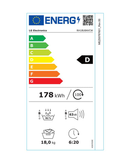 LG RH18U8AVCW Στεγνωτήριο