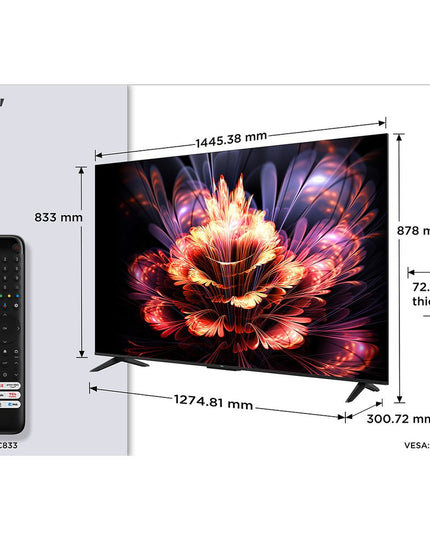 TCL LED 65V6C 65" Τηλεόραση Google TV 4K