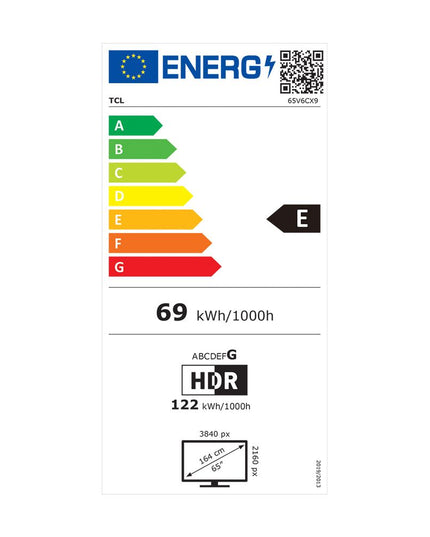 TCL LED 65V6C 65" Τηλεόραση Google TV 4K