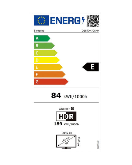 Samsung Neo QLED QE65QN70FA 65" Mini LED AI TV