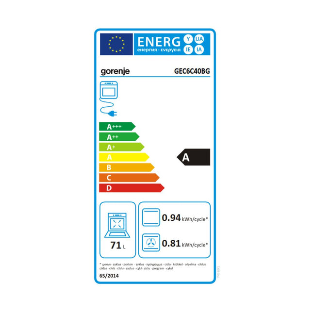 Gorenje GEC6C40BG Κουζίνα Κεραμική