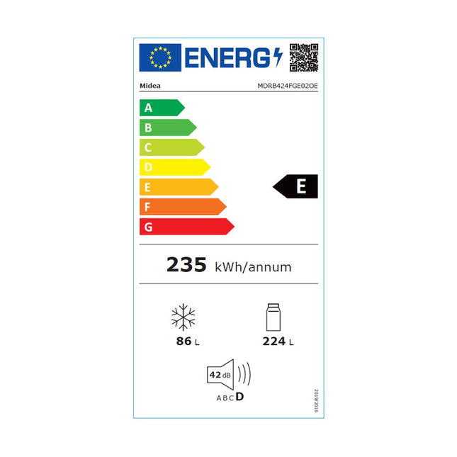 Midea MDRB424FGE02OE White Ψυγειοκαταψύκτης