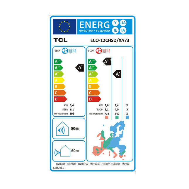 TCL Eco 12CHSD/XA73 12.000 BTU/h Κλιματιστικό Inverter