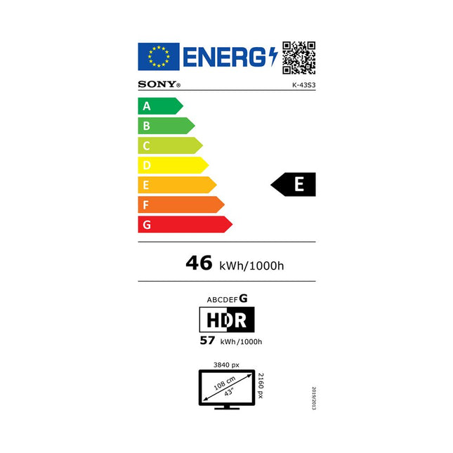 Sony BRAVIA 3 Direct LED Google TV (2025) 43" Τηλεόραση Smart 4K