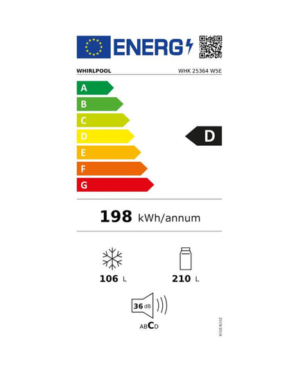 Whirlpool WHK 25364 W5E Ψυγειοκαταψύκτης