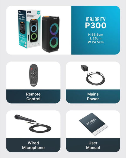 Majority P300 Partybox Bluetooth Ηχείο
