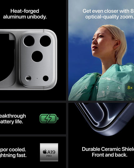 Apple iPhone 17 Pro 1T Silver Κινητό Smartphone