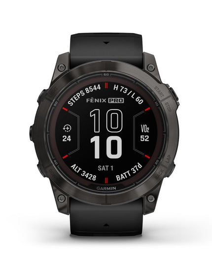 Garmin Fenix 7X Pro Sapphire Solar Titanium Carbon Gray DLC & Black SmartWatch