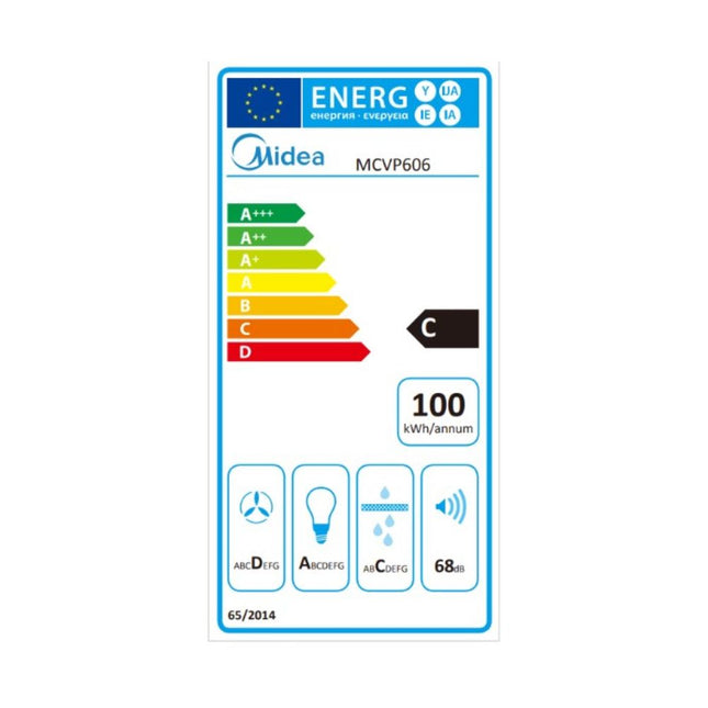 Midea MCVP606 60 cm. Απορροφητήρας Καμινάδα