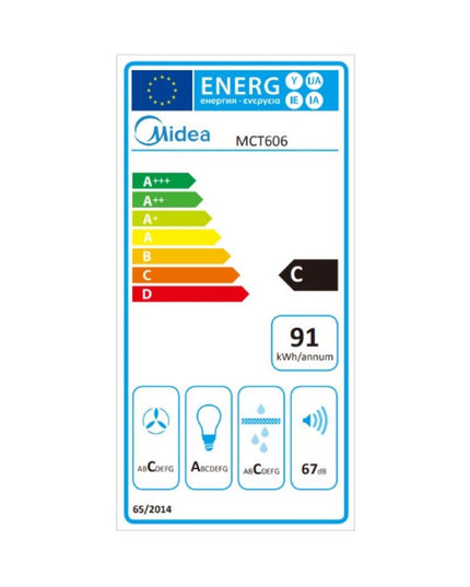 Midea MCT606 60cm Απορροφητήρας Καμινάδα