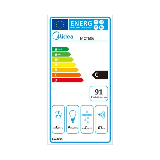 Midea MCT606 60cm Απορροφητήρας Καμινάδα